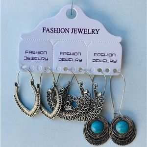 ➷ 5/$25 Set of 3 Pairs of Dangly Earrings NWOT